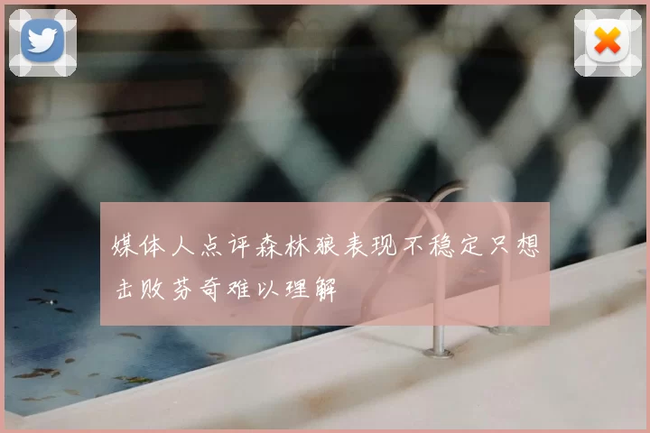 媒体人点评森林狼表现不稳定只想击败芬奇难以理解